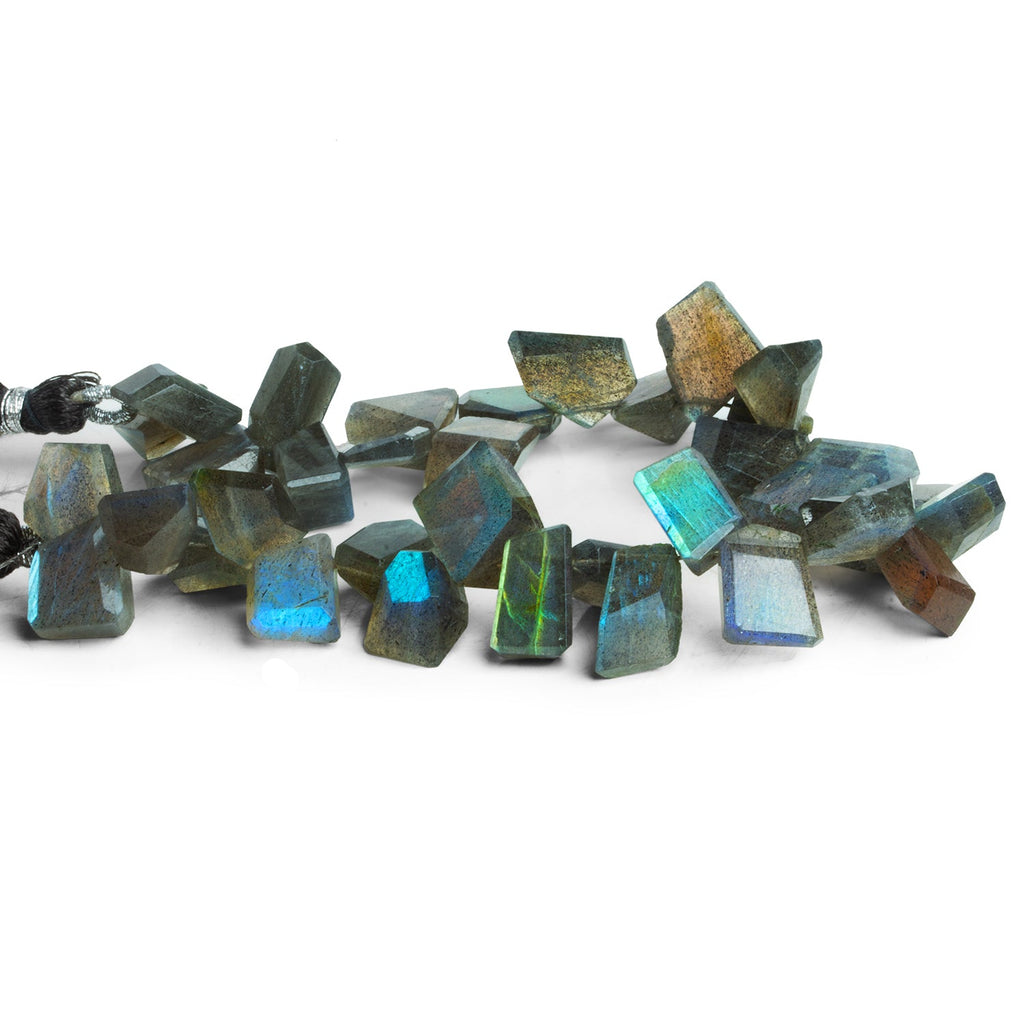 16x11mm Labradorite Faceted Nuggets 7 inch 28 beads - The Bead Traders