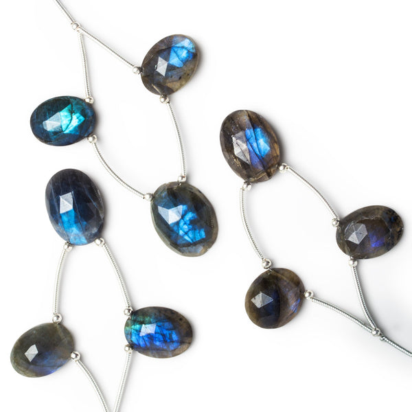 16x11mm Labradorite Oval Focals 3 Beads