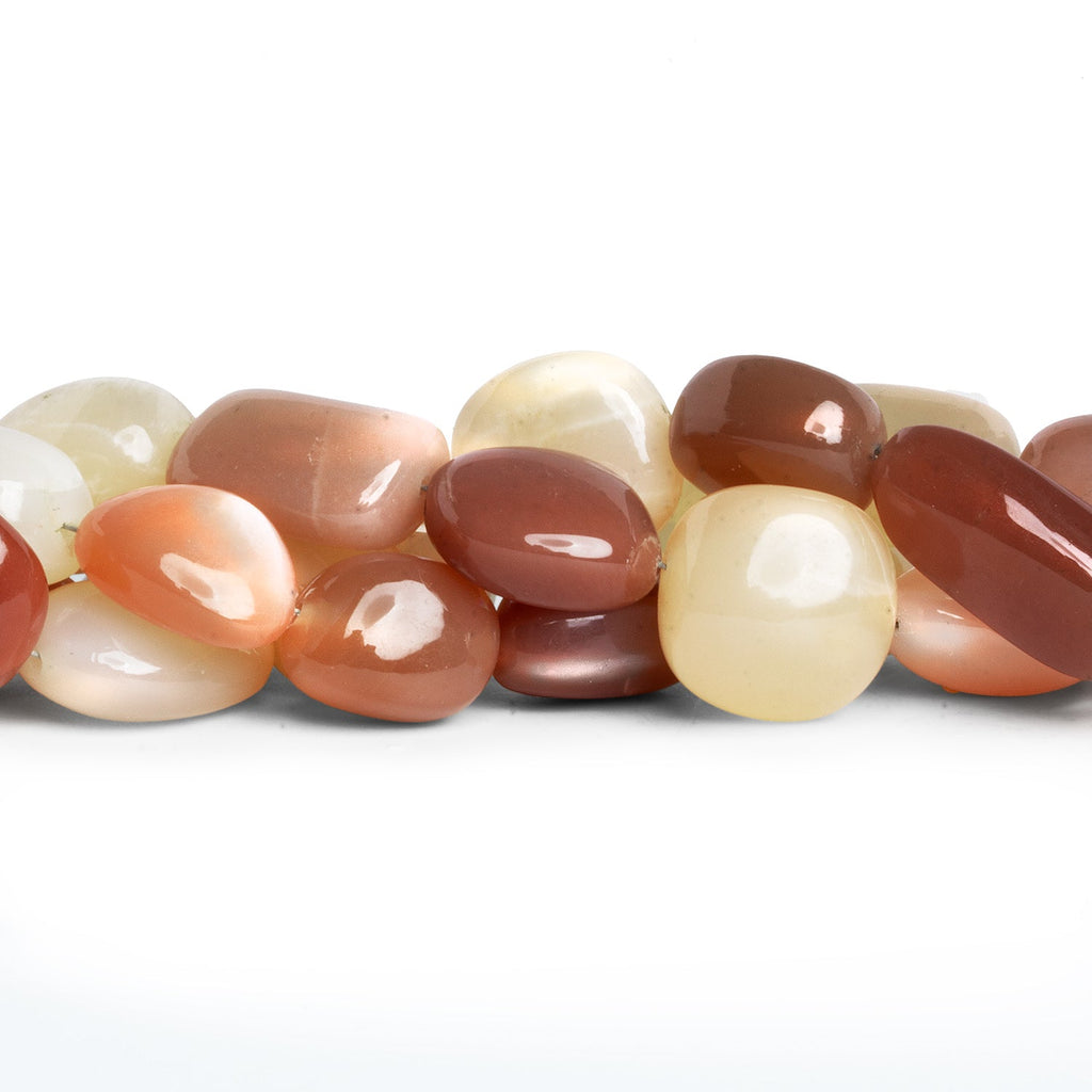 16x11mm Multi Moonstone Plain Nuggets 18 inch 28 beads - The Bead Traders