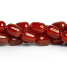 16x11mm Red Agate Barrel Tubes 15 inch 24 beads - The Bead Traders