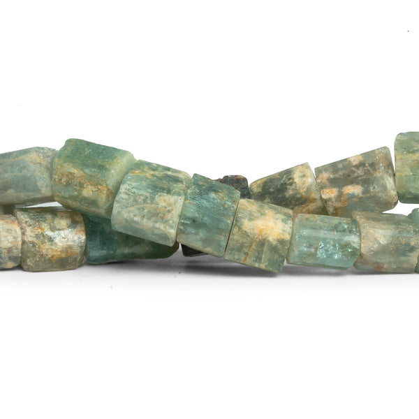 16x12mm Aquamarine Natural Crystals 7.5 inch 12 beads