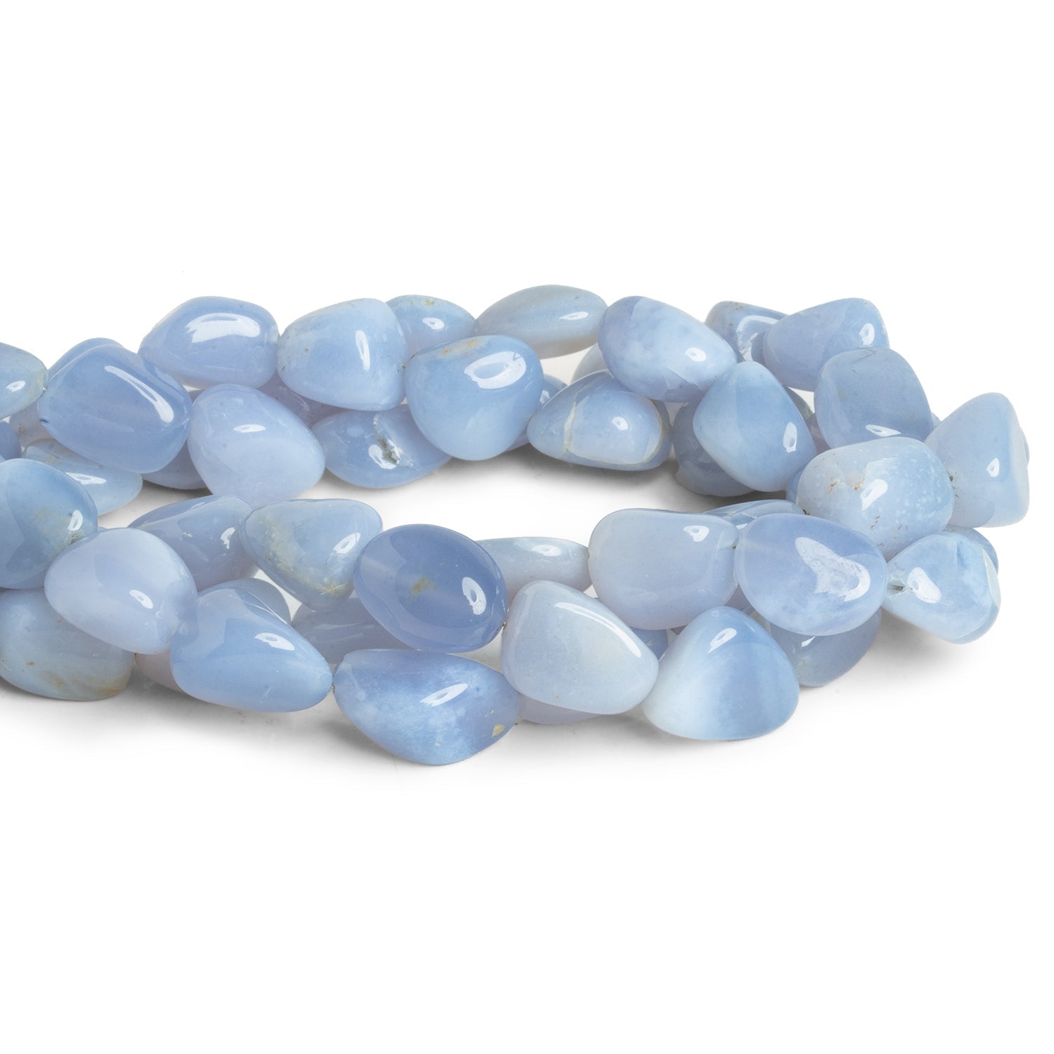 16x12mm Turkish Chalcedony Hand Polished Nuggets 16 inch 24 beads - The Bead Traders