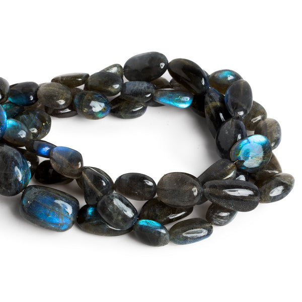 16x13mm Labradorite Plain Nuggets 16 inch 26 beads