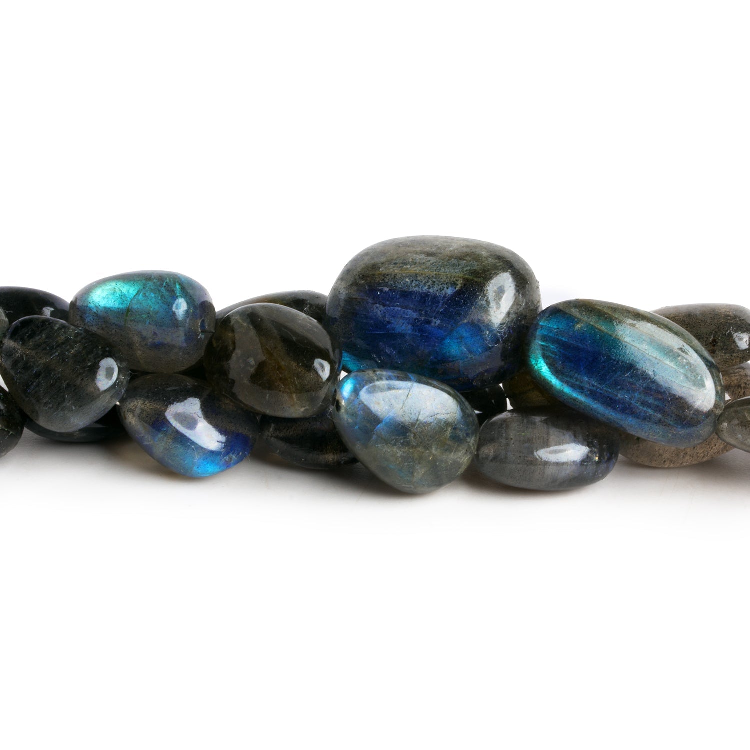 16x13mm Labradorite Plain Nuggets 16 inch 26 beads - The Bead Traders