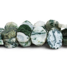 16x13mm Tree Agate Center Drilled Slices 8 inch 16 beads - The Bead Traders