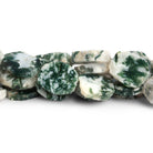 16x13mm Tree Agate Straight Drilled Slices 8 inch 13 beads - The Bead Traders