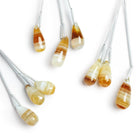 16x6mm Bi - Color Chalcedony Plain Teardrops 3 Beads - The Bead Traders