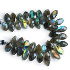 16x8mm Labradorite Faceted Marquises 8 inch 40 beads - The Bead Traders