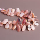 16x9mm Pink Peruvian Opal Handcut Pears 8 inch 44 beads - The Bead Traders