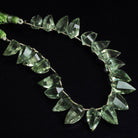 16x9mm Prasiolite Faceted Fancy Teardrops 8 inch 20 beads - The Bead Traders