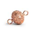 17mm Rose Gold Circle & Ball Design Magnetic Clasp 1 Bead - The Bead Traders