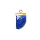 17X10mm Gold Leafed Lapis Lazuli Horn Pendant 1 piece - The Bead Traders