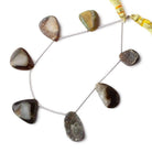 17x11mm Chestnut Brown Agate Drusy 7 Beads - The Bead Traders