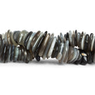 17x11mm Grey Moonstone Long Chips 7.5 inch 70 beads - The Bead Traders