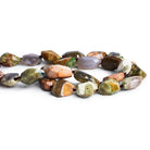 17x12mm Thunder Egg Agate Faceted Nuggets 16 inch 20 beads - The Bead Traders