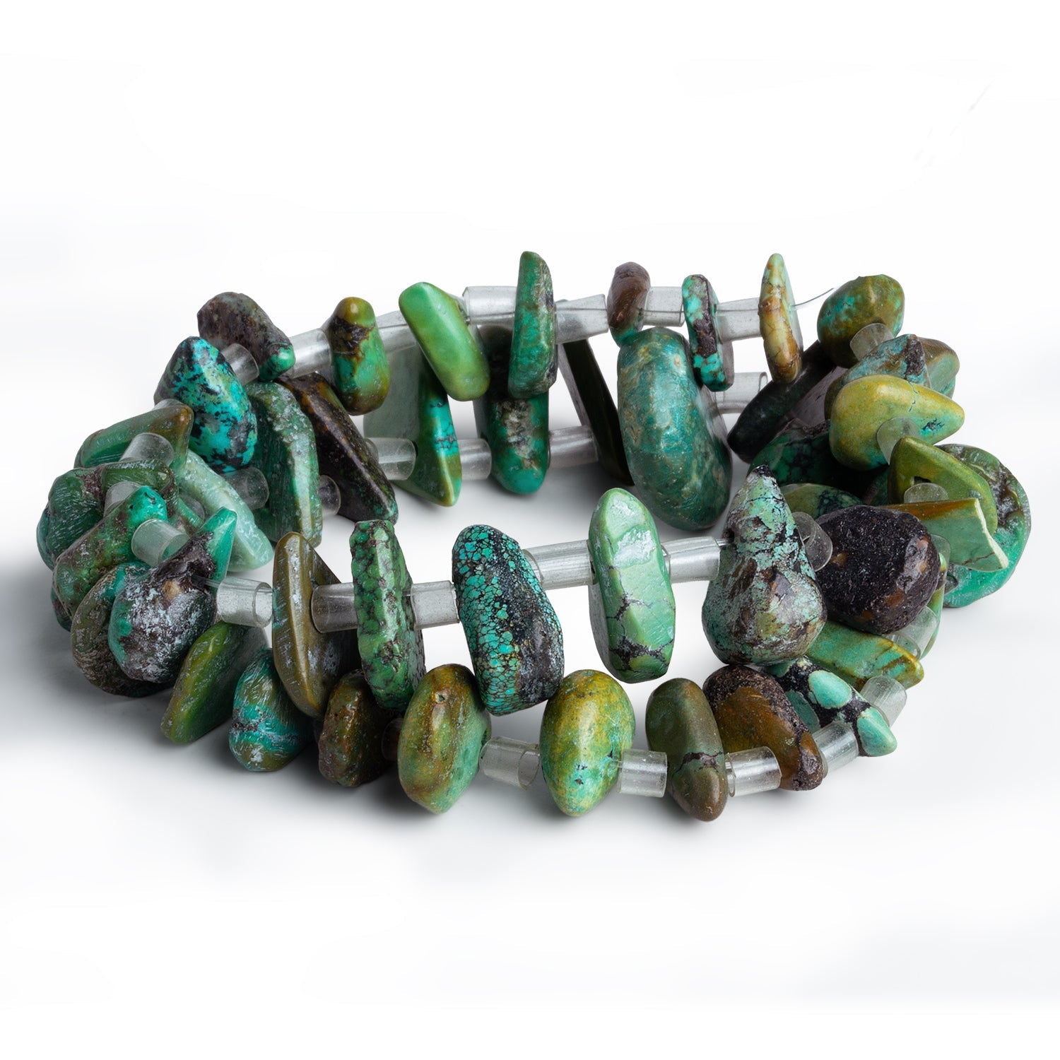 17x12mm Turquoise Chips 16 inch 43 beads - The Bead Traders
