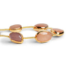 17x13mm Gold Leafed Peach Moonstone Nuggets 5 inch 5 beads - The Bead Traders
