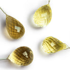 17x13mm Lemon Quartz Faceted Teardrop 1 Bead - The Bead Traders