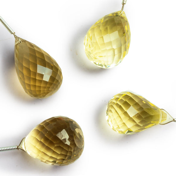 17x13mm Lemon Quartz Faceted Teardrop 1 Bead