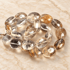 17x13mm Rutilated Quartz Plain Ovals 17 inch 24 beads - The Bead Traders