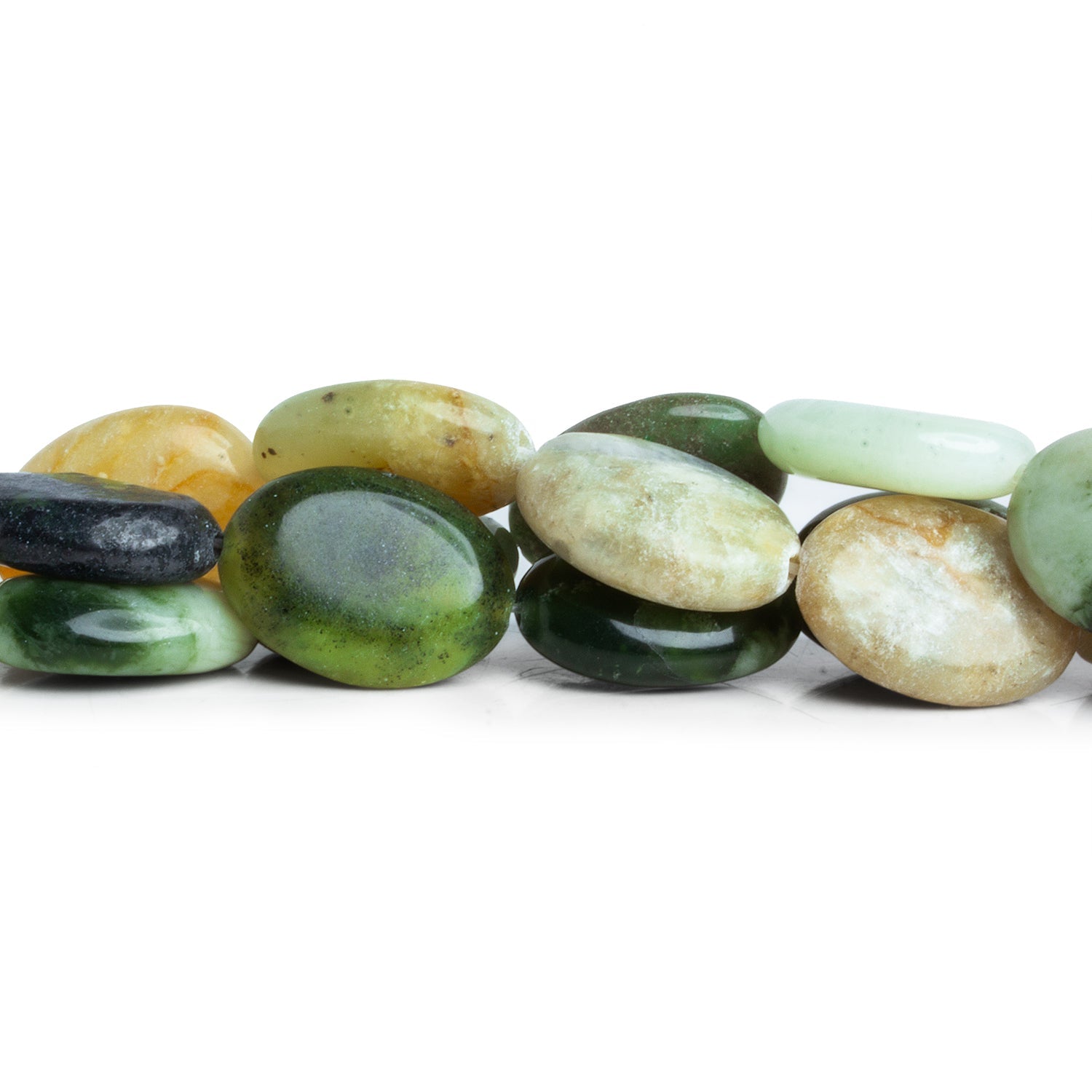 17x13mm Serpentine Plain Ovals 15 inch 21 beads - The Bead Traders