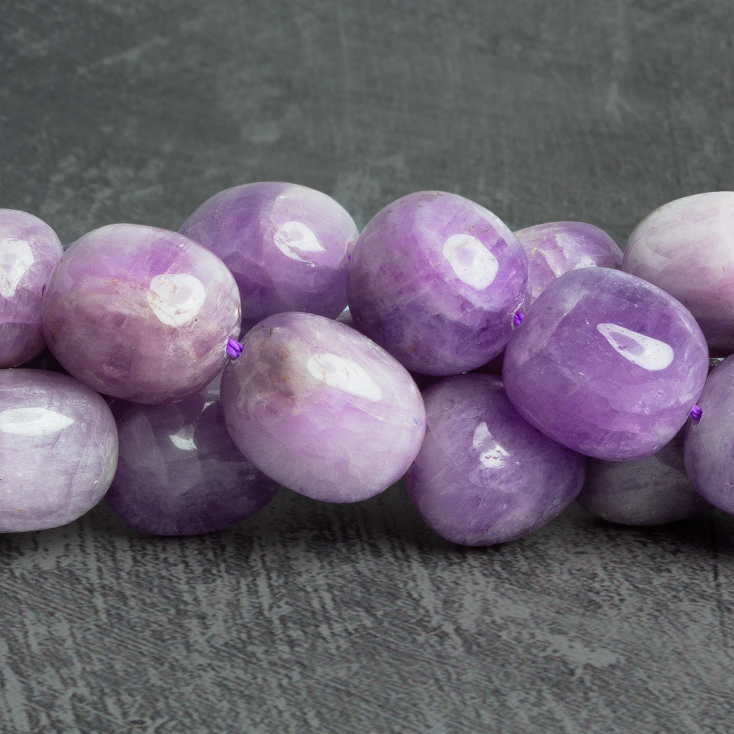 17x14mm Kunzite Plain Nuggets 16 inch 23 beads - The Bead Traders