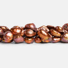 17x14mm Reddish Copper Baroque Pearls 15 inch 22 beads - The Bead Traders