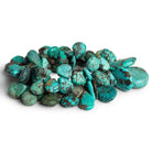 17x15mm Turquoise Pears 12 inch 55 beads - The Bead Traders