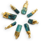 17x7mm Gold Leafed Kyanite Natural Crystal Pendant 1 Bead - The Bead Traders