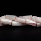 17x8mm Rose Quartz Tubes 15 inch 23 beads - The Bead Traders