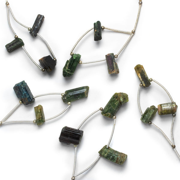 17x9mm Cat's Eye Tourmaline Natural Crystals 3 Beads