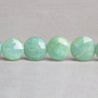 18 - 21mm Aquamarine Faceted Coins 8 inch 11 beads - The Bead Traders
