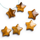 18 - 21mm Tiger's Eye Star Focals Set of 2 Beads - The Bead Traders