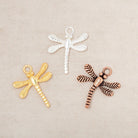 18.5mm Dragonfly Pendant Charms Set of 4 – All Finishes