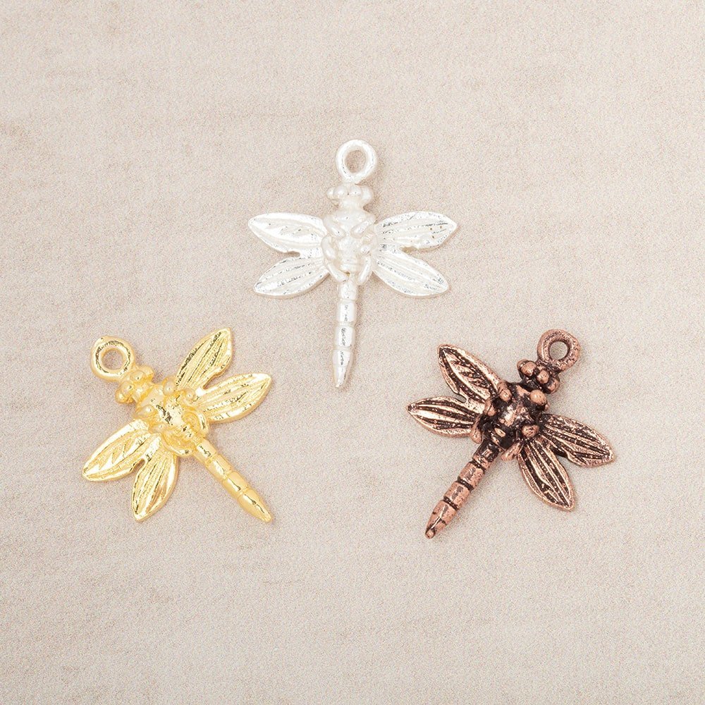 18mm Dragonfly Pendant Charm Set of 2 pieces - The Bead Traders