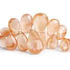 18x10mm Ferrous Quartz Faceted Pears 8 inch 50 beads - The Bead Traders
