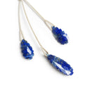 18x10mm Lapis Lazuli Scalloped Pear Focals 3 Beads - The Bead Traders