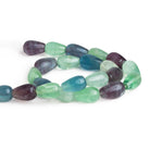 18x12mm Fluorite Plain Teardrop 16 inch 22 beads - The Bead Traders