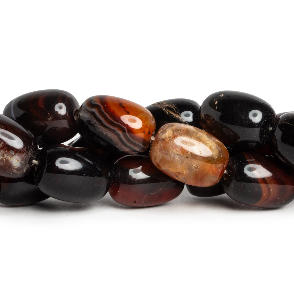 18x13mm Multicolor Agate Barrel Tubes 15 inch 21 beads - The Bead Traders