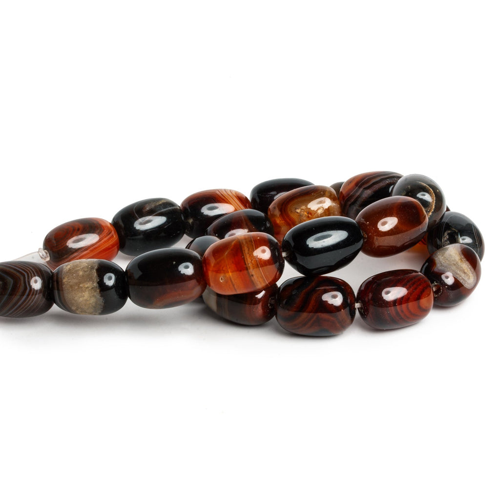 18x13mm Multicolor Agate Barrel Tubes 15 inch 21 beads - The Bead Traders