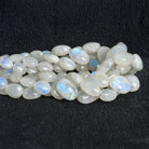 18x13mm Rainbow Moonstone Plain Nuggets 18 inch 30 beads - The Bead Traders