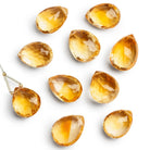 18x14mm Citrine Faceted Pear Focal 1 Bead - The Bead Traders