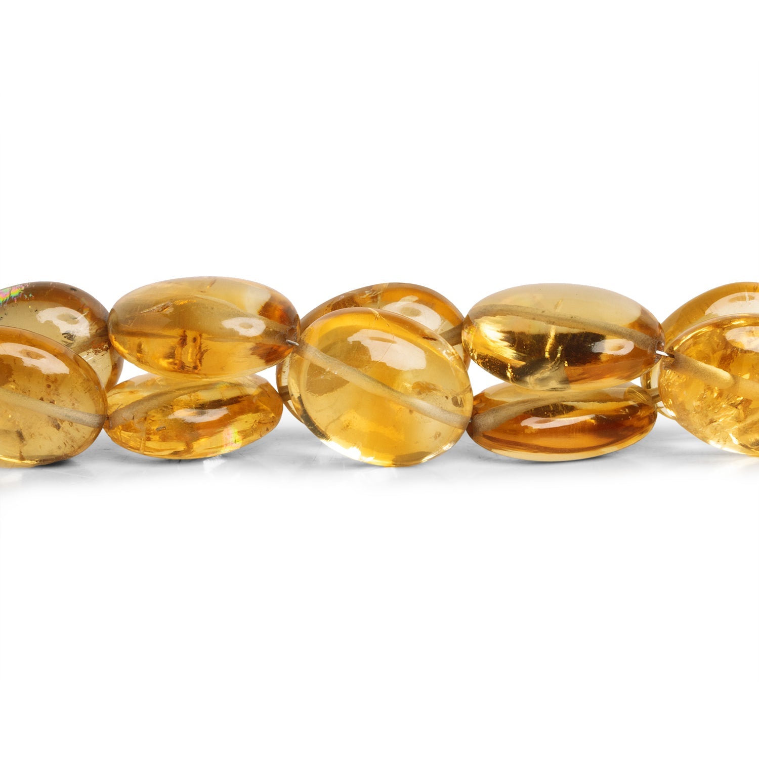 18x14mm Citrine Plain Nuggets 16 inch 22 beads AA Grade - The Bead Traders