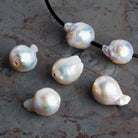 18x14mm Off White 2.5mm Large Hole Ultra Baroque Pearls 7.5 inch 10 beads - The Bead Traders