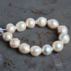 18x14mm Off White 2.5mm Large Hole Ultra Baroque Pearls 7.5 inch 12 beads - The Bead Traders