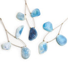 18x15mm Blue Agate Drusy Focals 3 Beads - The Bead Traders