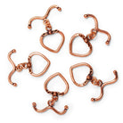 18x17mm Copper Heart Toggle 1 Bead - The Bead Traders