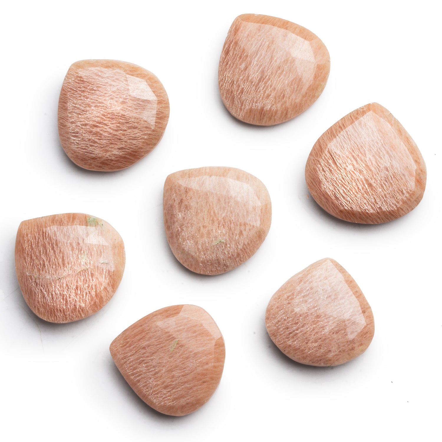 19-22mm Feldspar Faceted Heart Focal 1 Bead - The Bead Traders