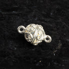 19x10mm Silver Plated Copper Scroll Magnetic Clasp 1 Bead - The Bead Traders