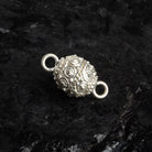 19x10mm Silver Plated Copper Swirl Magnetic Clasp 1 Bead - The Bead Traders